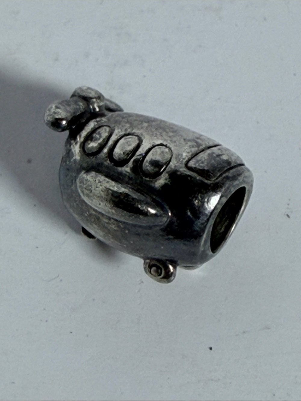 Vintage Pandora 925 Silver Airplane Bead Charm (Retired Style #790561)